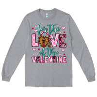 Heather Grey for the love of the valentine Long Sleeve Tee - OliviaCreatesArt