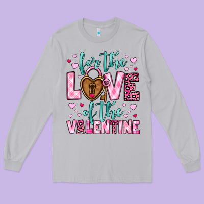 For The Love Of The Valentine Long Sleeve Tee Designed By Oliviacreatesart