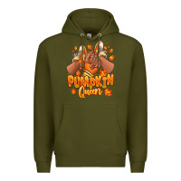 Army Green Pumpkin queen Fall black girl sneakers Premium Hoodie - RanaPortraitStore