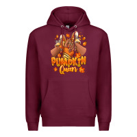Burgundy Pumpkin queen Fall black girl sneakers Premium Hoodie - RanaPortraitStore