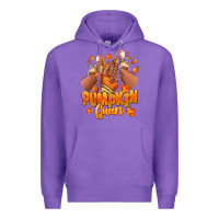 Purple Pumpkin queen Fall black girl sneakers Premium Hoodie - RanaPortraitStore