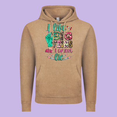 I Like Big Veins And I Cannot Lie Vintage Hoodie Designed By Cowgirlartshop