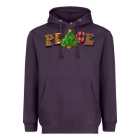 Plum christmas peace Heavyweight Hoodie - BarkalooDesign