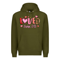 Army Green loved john 3 16 Premium Hoodie - LillyAllenDesigns