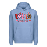 Colony Blue loved john 3 16 Premium Hoodie - LillyAllenDesigns