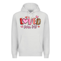 Dove Grey loved john 3 16 Premium Hoodie - LillyAllenDesigns