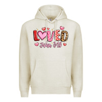 Oatmeal Heather loved john 3 16 Premium Hoodie - LillyAllenDesigns