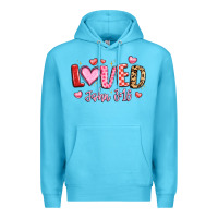 Ocean Blue loved john 3 16 Premium Hoodie - LillyAllenDesigns
