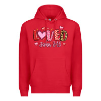 Red loved john 3 16 Premium Hoodie - LillyAllenDesigns