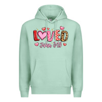 Seafoam loved john 3 16 Premium Hoodie - LillyAllenDesigns