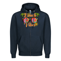Navy beach vibes Zipper Hoodie - RacoonDesign