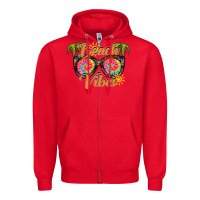 Red beach vibes Zipper Hoodie - RacoonDesign
