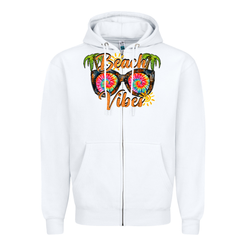 Beach Vibes Zipper Hoodie by RacoonDesign | Teevron