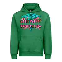 Emerald floral nurse preview Urban Hoodie - AdoDesignShop