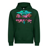 Forest Green floral nurse preview Urban Hoodie - AdoDesignShop