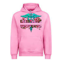Fuchsia Pink floral nurse preview Urban Hoodie - AdoDesignShop