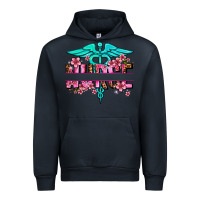 Navy floral nurse preview Urban Hoodie - AdoDesignShop