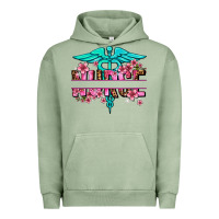 Pigment Oil Green floral nurse preview Urban Hoodie - AdoDesignShop