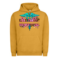 Pigment Peanut Butter floral nurse preview Urban Hoodie - AdoDesignShop