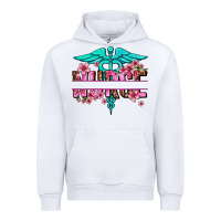 White floral nurse preview Urban Hoodie - AdoDesignShop