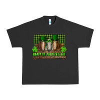 Pigment Black happy st. patrick's day horses with leprechaun hat and bandana Urban Heavy Tee - RanaPortraitStore