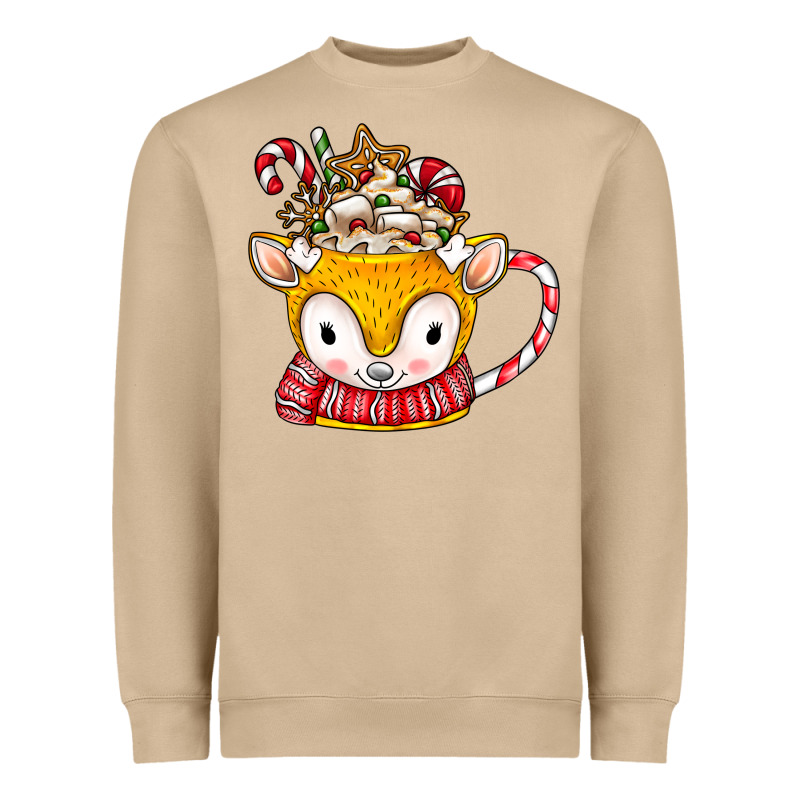 Coffee Cups Animal Heavyweight Sweatshirt by CowhideDigitalArt | Teevron
