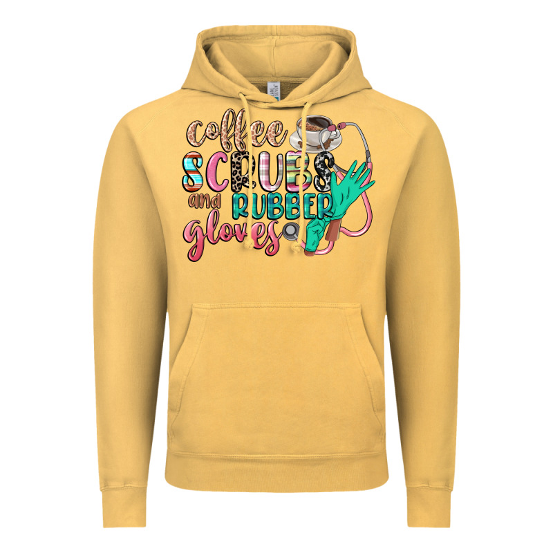 Coffee Scrubs And Rubber Gloves Vintage Hoodie by CowGirlArtShop | Teevron