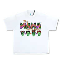 White personalized this mama loves her monsters Urban Heavy Tee - CowGirlArtShop
