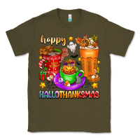 Army Green Happy Hallothanksmas coffee cups Classic Tee - texasbilliewilder
