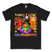 Black Happy Hallothanksmas coffee cups Classic Tee - texasbilliewilder