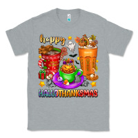 Heather Grey Happy Hallothanksmas coffee cups Classic Tee - texasbilliewilder