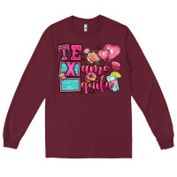 Burgundy te quila te amo Long Sleeve Tee - OliviaCreatesArt