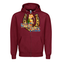 Burgundy cowgirl horseshoe Zipper Hoodie - RacoonDesign