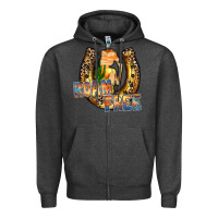 Charcoal Heather cowgirl horseshoe Zipper Hoodie - RacoonDesign