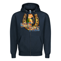Navy cowgirl horseshoe Zipper Hoodie - RacoonDesign