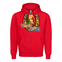 Red cowgirl horseshoe Zipper Hoodie - RacoonDesign
