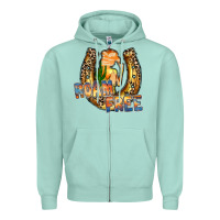 Seafoam cowgirl horseshoe Zipper Hoodie - RacoonDesign