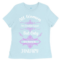 Baby Blue Legends are born in January shirt Ladies Tee - Bettercallsaul