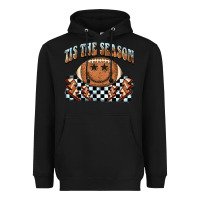 Black tis the season football smiley face Heavyweight Hoodie - BarkalooDesign