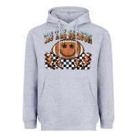 Heather Grey tis the season football smiley face Heavyweight Hoodie - BarkalooDesign