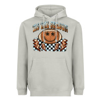 Tis The Season Football Smiley Face Heavyweight Hoodie | Teevron