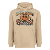 Mushroom tis the season football smiley face Heavyweight Hoodie - BarkalooDesign