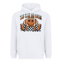 White tis the season football smiley face Heavyweight Hoodie - BarkalooDesign
