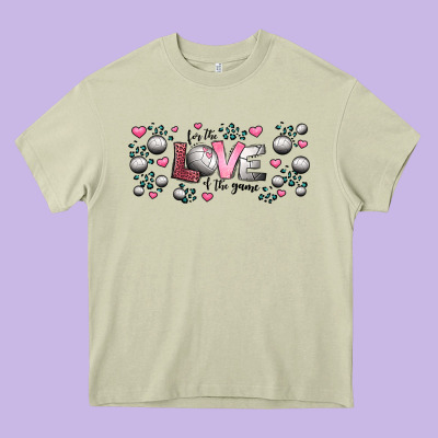 For The Love Of The Game  Volleyball Heavy Core Tee Designed By Jasminsmagicworld