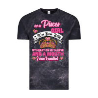 Cloud Black As A Pisces Girl I Was Born With My Heart On My Sleeve And A Mouth Vintage Tee - Jasminsmagicworld