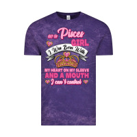 Cloud Purple As A Pisces Girl I Was Born With My Heart On My Sleeve And A Mouth Vintage Tee - Jasminsmagicworld
