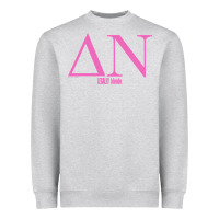 Heather Grey Legally Blonde Delta Nu Greek Letters Heavyweight Sweatshirt - trangStudio