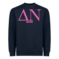 Navy Legally Blonde Delta Nu Greek Letters Heavyweight Sweatshirt - trangStudio