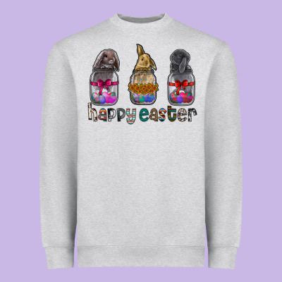 Happy Easter Heavyweight Sweatshirt Designed By Cowhidedigitalart