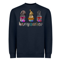 Navy Happy Easter Heavyweight Sweatshirt - CowhideDigitalArt